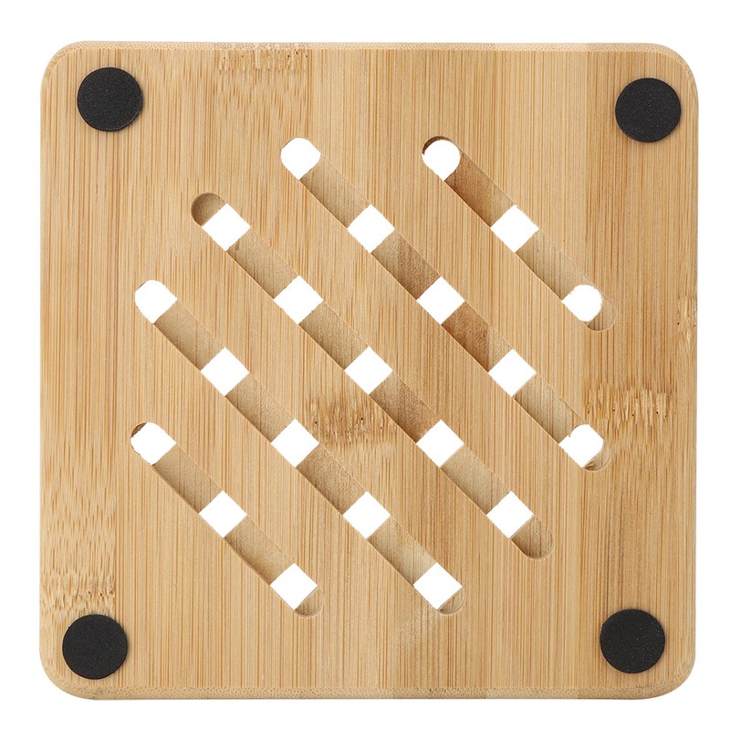 4Pcs Bamboo Table Mat Anti-Scald Non-Slip Bowl Cup Heat Insulation