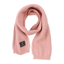 Kids Winter Knit Scarf Solid Warm Neck Warmer Toddler Soft Long Scarves for Boys Girls Neckerchief Collar Warp Autumn (Pink)