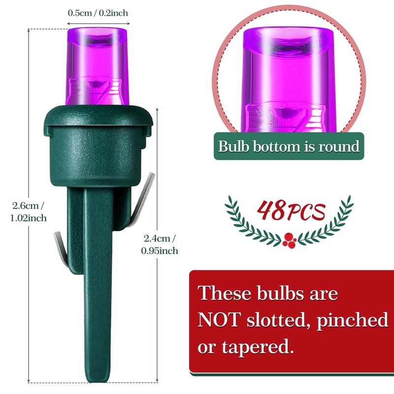 Honoson 180 Count 5 mm LED Christmas Replacement Bulbs Bulk