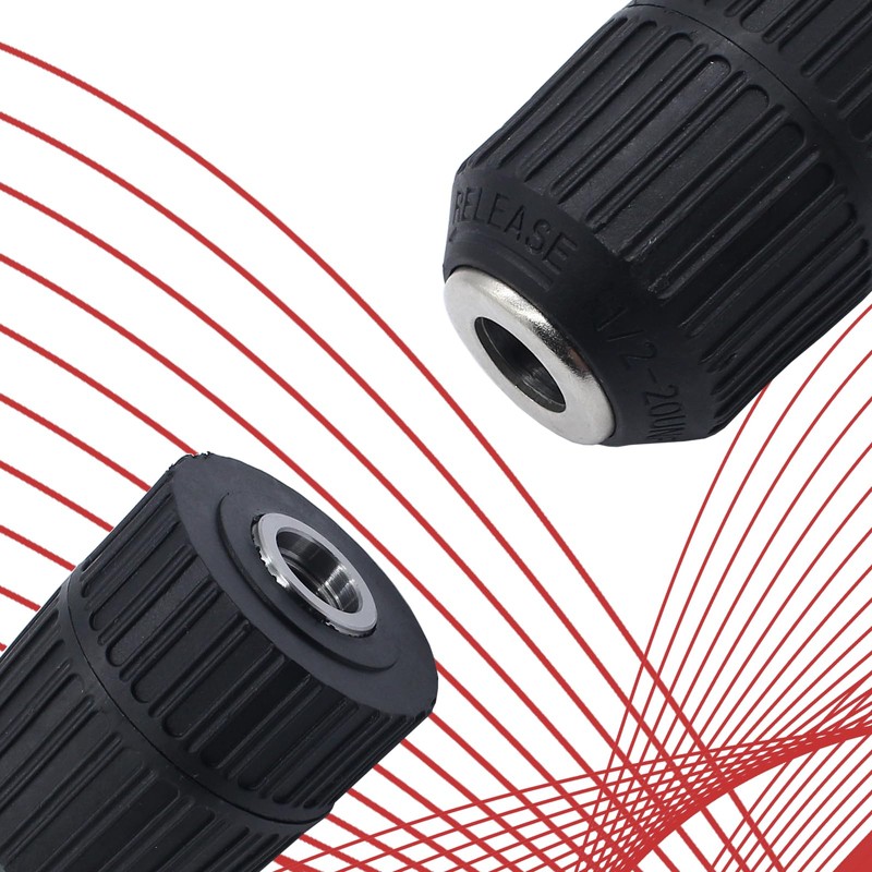 Cionyce 1/2" Quick Change Keyless Drill Chuck Adapter 2.0-13mm, 1/4-Inch