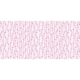 Ambesonne Vintage Valentine Pencil Pen Holder, Hearts and Rounds on Curvilinear Lines, Ceramic Pencil Holder for Desk Office Accessory, 3.6" X 3.2", Pale Pink Pink