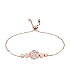 Fossil Women's Stainless Steel Bracelet, Alloy Steel, Cubic Zirconia