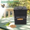 Brabtod Bird Seed Storage Container Airtight,5~6LB Metal Bird Food Container