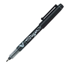Pilot V Sign Pen Liquid Ink 2.0 mm Tip - Black, Box of 12