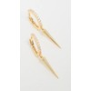 SHASHI Women's Dagger Hoop Earrings, Yellow Gold, One Size