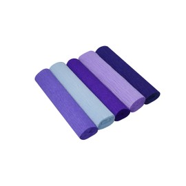 Crepe Paper for Crafts, Set of 5 to 20 Colors, Crepe Paper, Approx. Width 9.8 inches (25 cm) x 9.6 ft (2.5 m) (5 Color Set.D)