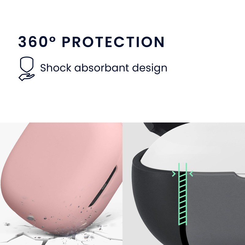 kwmobile Silicone Cover Compatible with Shokz OpenFit 2 T920 -