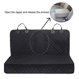 JSTHT Dog Seat Cover, 100% Waterproof Bench Seat Cover Protector Scratch Proof Nonslip Durable Soft Pet Back Seat Covers for Cars Trucks & SUV