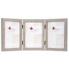 Lawrence Frames Studio Wood Picture Frame, 4x6 Triple, Gray