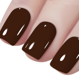 Vishine 16ML Gel Nail Polish 1Pcs Dark Chocolate Color Gel Polish Long-Lasting Nails Gel Soak Off Fall Gel Nail Polish Nail Art Manicure Salon at Home, 0.54OZ L018