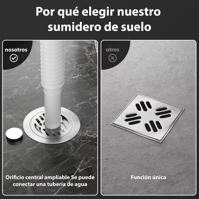 Coladera Baño Acero Inoxidable Anti Olores E Insectos