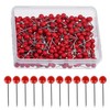 200 Stück Pins,Rot Pinnnadeln,Nadellänge 15 mm, Kopfdurchmesser 4 mm Stecknadeln
