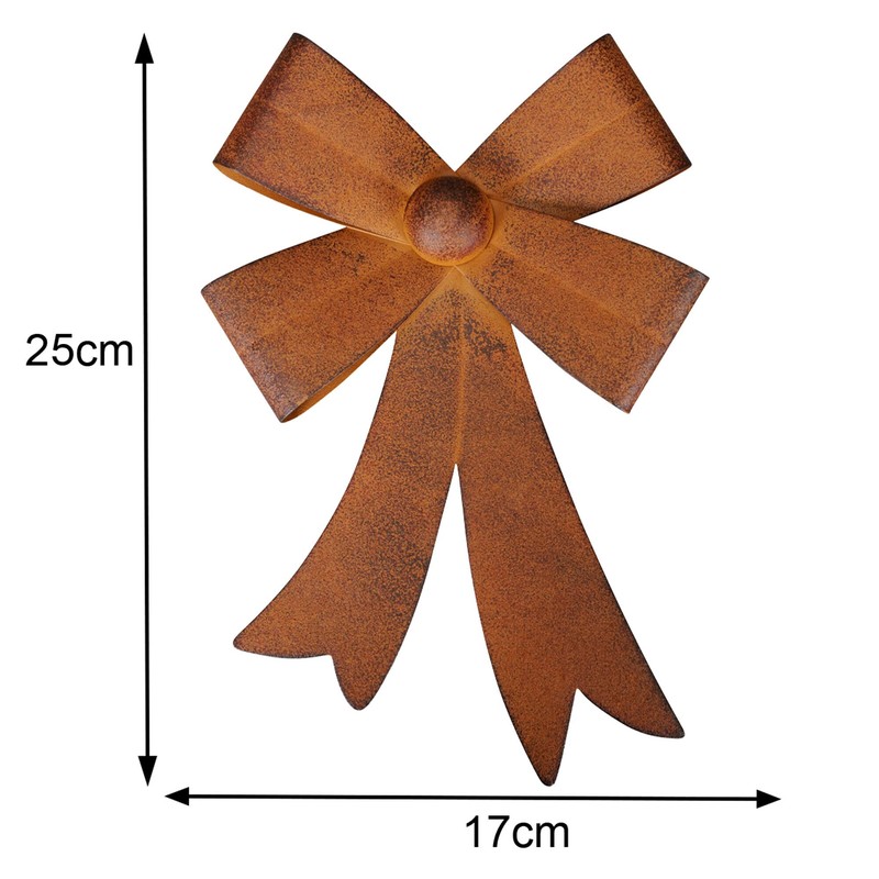 Storm's Gartenzaubereien Patina Decorative Bow Wall Decoration Metal for Hanging