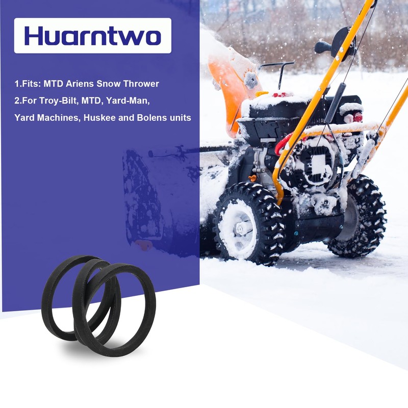 Huarntwo 954-0346 754-0346 Drive Belt for MTD Snowblowers