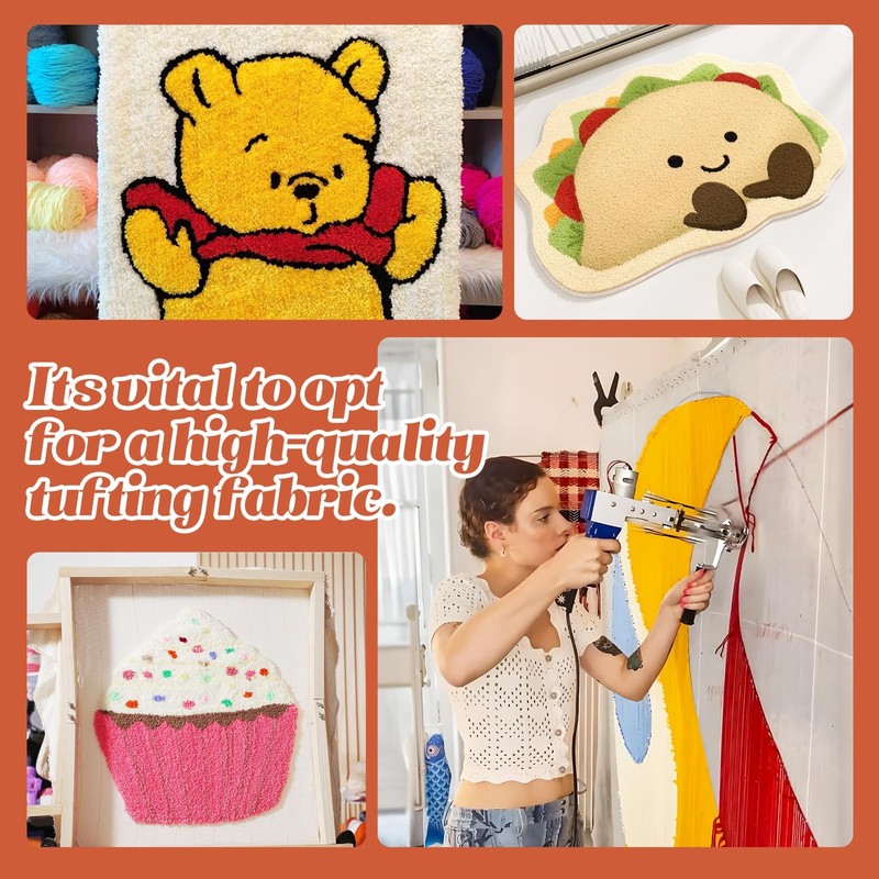 BESGEER 80" × 120" Primary Tufting Cloth for Cut and