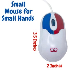 AbleNet Kids Mouse - Tiny Mouse Designed for Children - Colorful USB Ergonomic Kids Computer and Laptop Mouse - Compatible with Windows and Mac