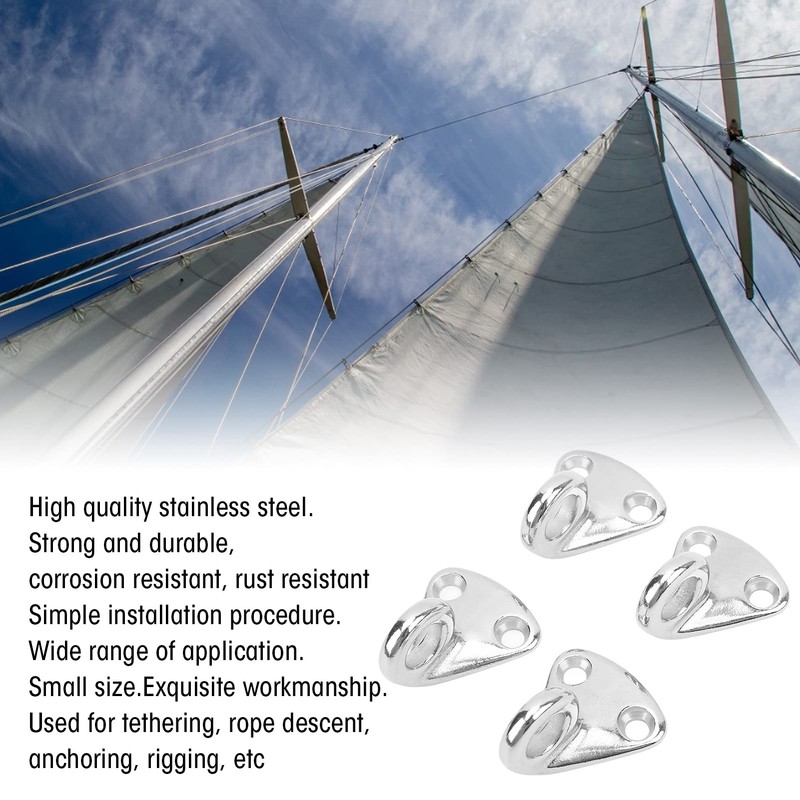 Alomejor Fender Hooks 4 Pieces Stainless Steel Boat Fender Clips