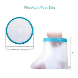 Foot Cast Cover For Adult Shower, Waterproof Seal Tight Cast and Bandage Protector for Showering, Bathing and Hot-tub, Length 36cm