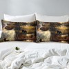 LUVIVIHOME 3PCS Black Bear Moose Elk Deer Duvet Cover Full