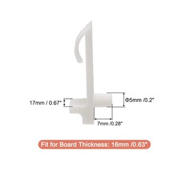 uxcell Plastic Shelf Support Pegs,5mm Shelf -Locking,Cabinet Shelf Clips,Shelf Bracket Holder Peg,for Kitchen Furniture Book Shelves Supplies,White,20pcs