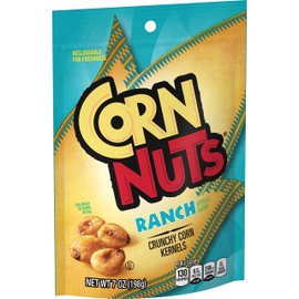 Corn Nuts Ranch Crunchy Corn Kernels Snack, 7 Ounce Resealable Package, 12 Pack