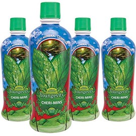 Youngevity Cheri-Mins™ Plant Derived Liquid Minerals - Great Tasting Formula - 77+ Natural Unaltered Trace Minerals - Colloidal Form Humic Shale (32 Fl Oz - Pack of 4)