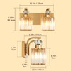 Modern Bathroom Vanity Light, 2-Light Gold Bathroom Lighting Fixtures Over