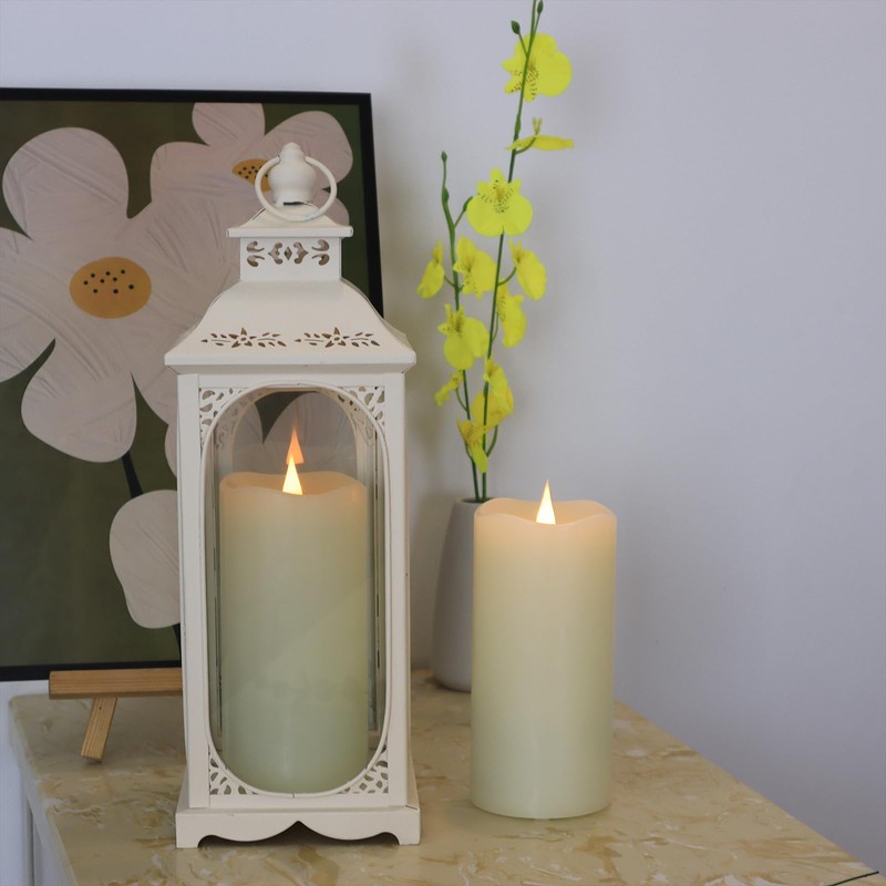 TECHLONG Flameless Candles with Remote Timer, 3D Moving Flickering Flame