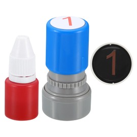 PATIKIL Number Stamp with Self-Inking Number 1 Stamp Teacher Stamp Initial Stamp Ink Stamp for Class Book Scrapbooking DIY Craft Style 1, Red Ink