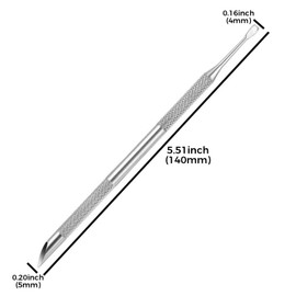 2 stainless steel cutin remover gel nail dead skin polishing peeler, cutin pushing tool, professional pedicure art care portable nail cleaner toenail manicure