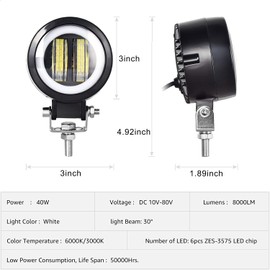 Headlight LED Replacement, Tuning And Wear Parts, 6000k 80w