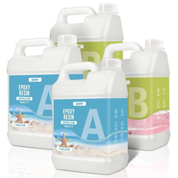 Epoxy Resin-4 Gallon, Crystal Clear Epoxy Resin Kit, No Yellowing