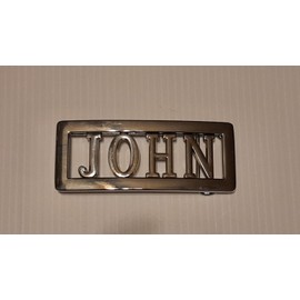 Handmade JOHN Name Belt Buckle -Put your name or word on Buckle