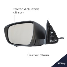 Spieg NI1320254 Driver Side Mirror for 2014-2017 Nissan Rogue | Left Side View Mirror Assembly Power Adjustment Heated Turn Signal Light 360 View Camera | Paint to Match