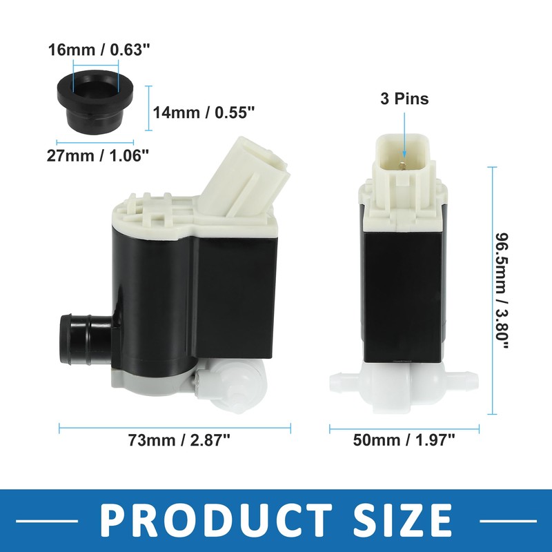 A ABSOPRO Windshield Washer Motor Pump for Hyundai Veloster Entourage