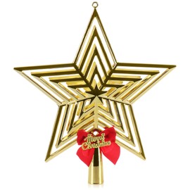 com-four® Christmas tree topper in star shape - star for the Christmas tree topper - Christmas tree decoration - plastic Christmas tree decoration