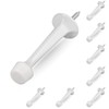 HOMOTEK 8 Pack Heavy Duty Solid Rigid Door Stop with