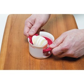 Prepworks by Progressive - Cortador de huevos compacto, blanco, rojo y amarillo