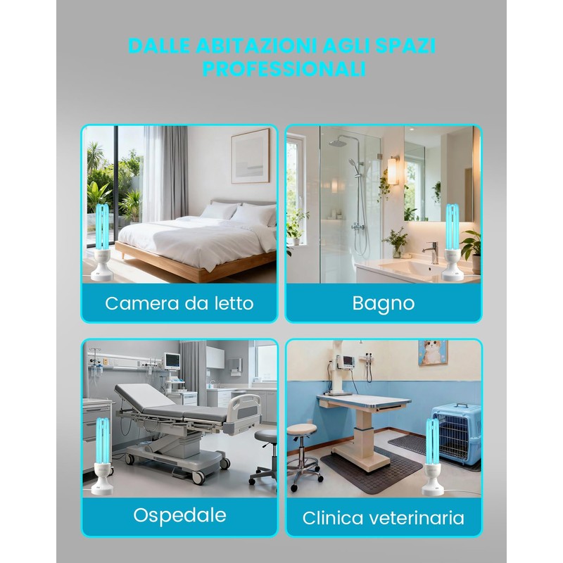 BrightArk 55W Lampada UV Ozono E27 con telecomando e 3