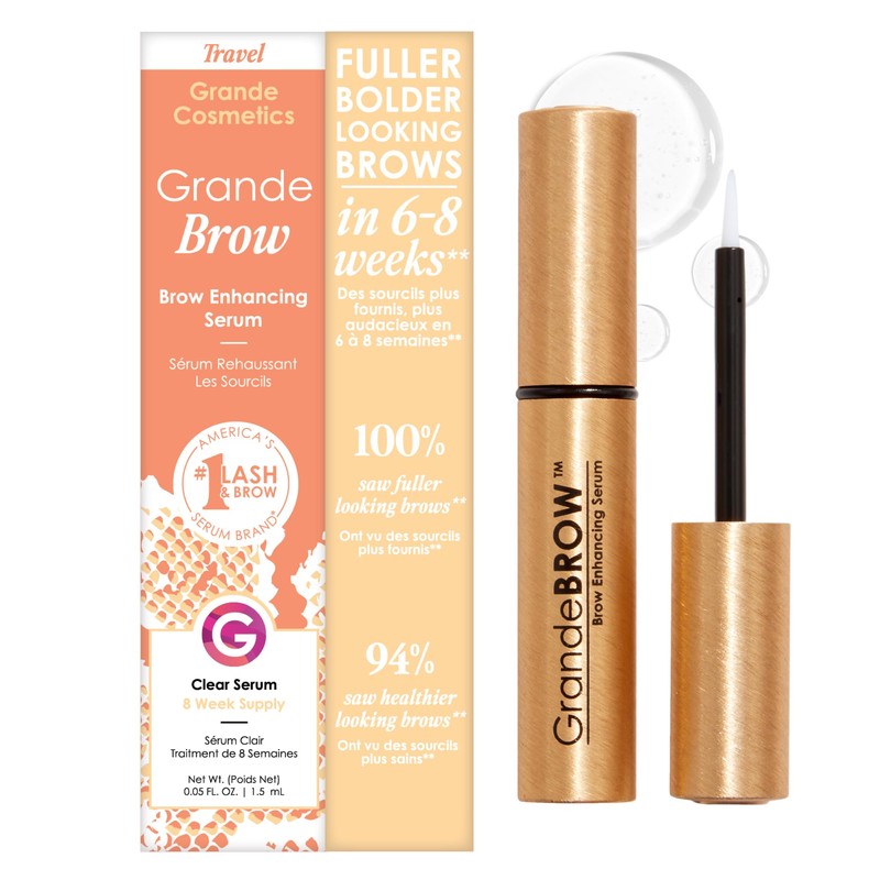 Grande Cosmetics GrandeBROW Brow Enhancing Serum, 8 Week Starter Supply,