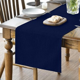 Elegant Event Essentials - Polyester Table Runner - For Spring Party, Wedding, Reception, Banquet, Home Dining Space Christmas Decoration (Navy Blue, 12 Inch X 108 Inch)