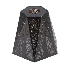 Lamp Shade E27 E26 Desk Lamp Wrought Iron Lampshade Black Forest Tree Carving Metal Lampshade Bedroom Bedside Decoration