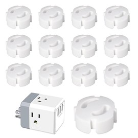 QEDBOJE Pack of 12 Sockets Child Safety Sockets Plug in (White)