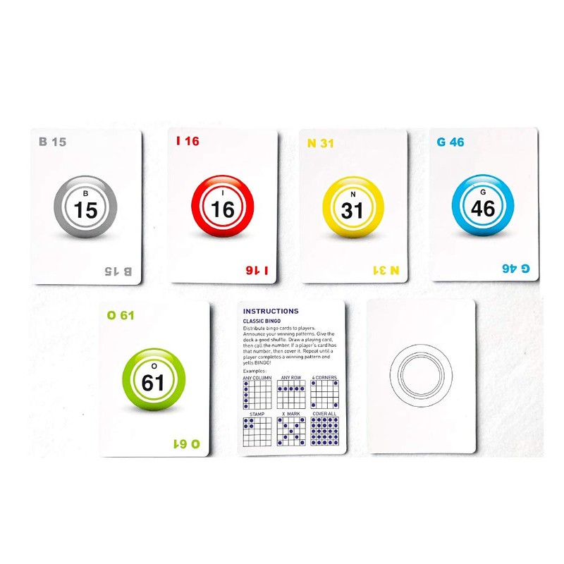 Yuanhe 2.5"X3.5" Bingo Calling Cards - Colorful and Durable Bingo