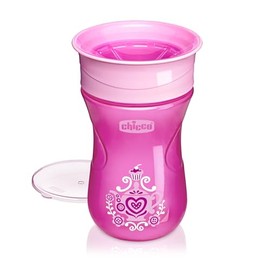 Chicco - Entrenador de borde sin boquilla de 360 ° con membrana transparente extraíble, resistente a derrames, apto para lavaplatos, entrenamiento de 
