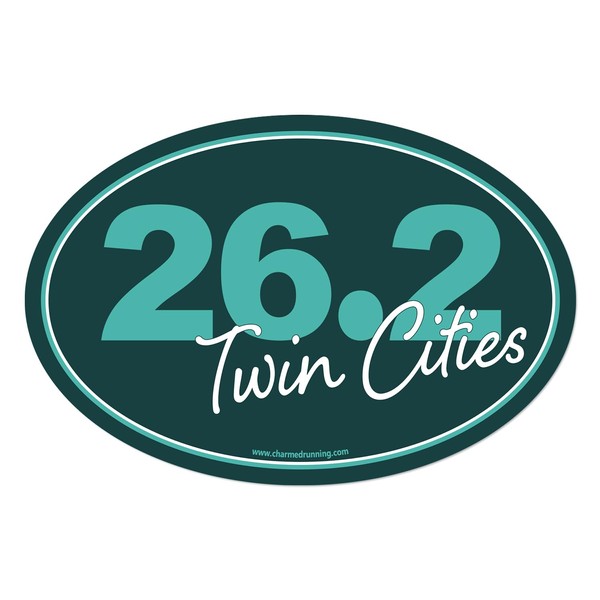 Charmed Running Brand Twin Cities Marathon 26.2 Distance in Script