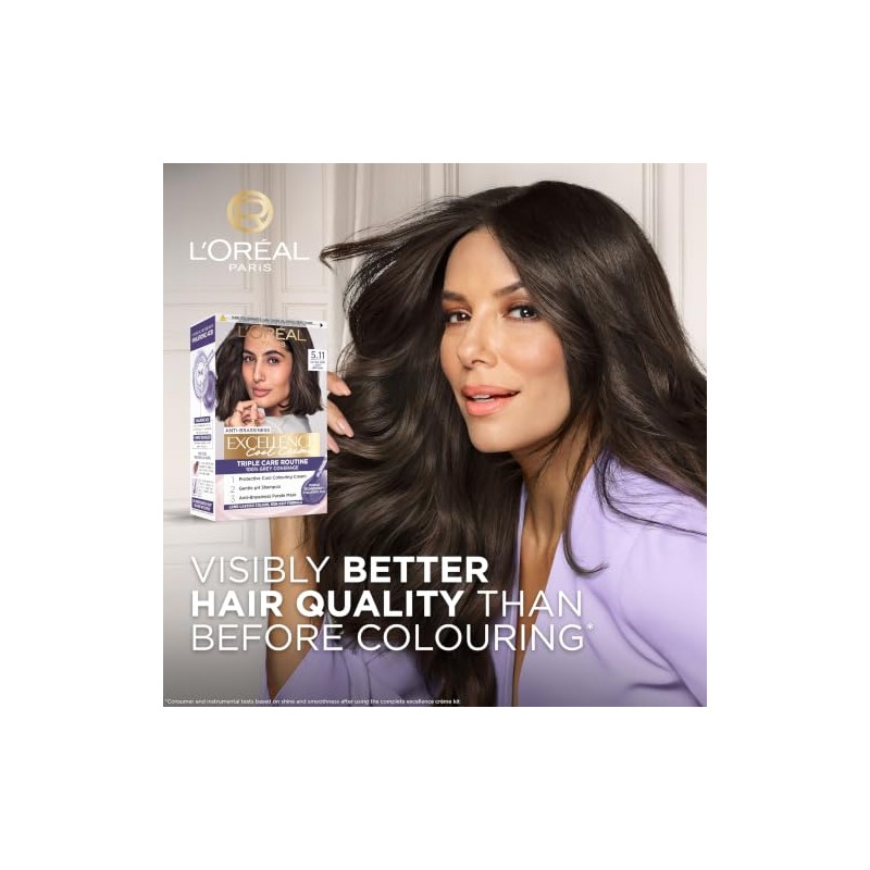 L'Oréal Paris Excellence Crème Permanent Hair Color, Ash Light Brown