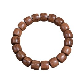 Kysin Chiys Wooden Beaded Bracelet Natural for Men and Women Lightweight Stretch Bracelet - Brown 01