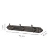 Annastore Solid Cast Iron Hook Rack 3 Hooks L 45
