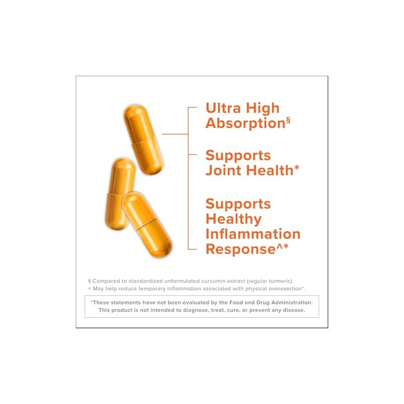 Turmeric Curcumin Capsules, Qunol with Ultra High Absorption 1500mg, Joint